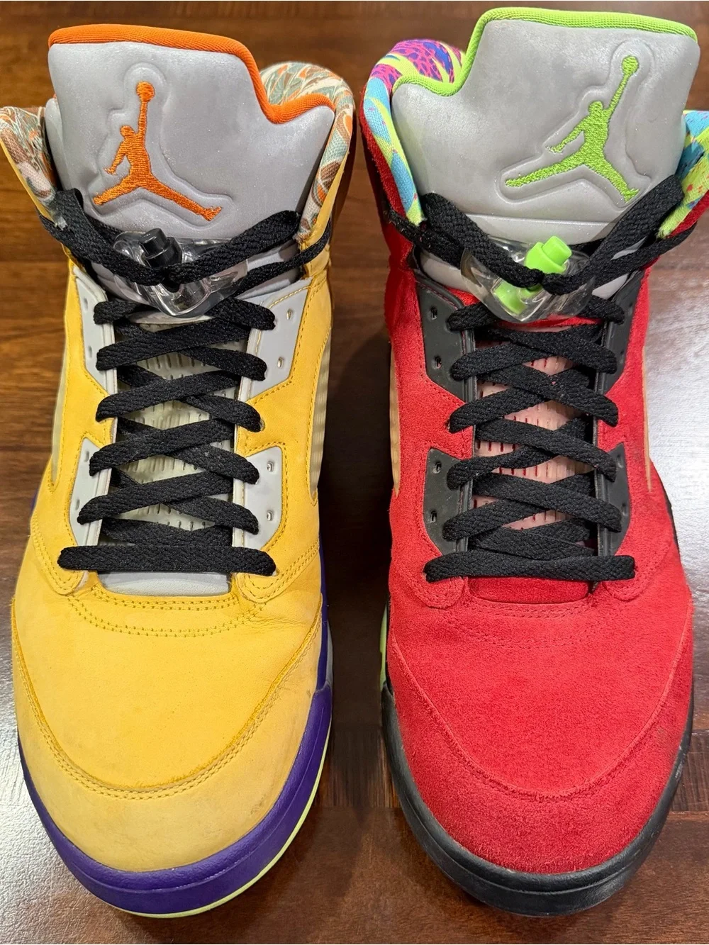 Air Jordan 5 Retro SE 'What The' Size 12 Sneakers Red Yellow No Box